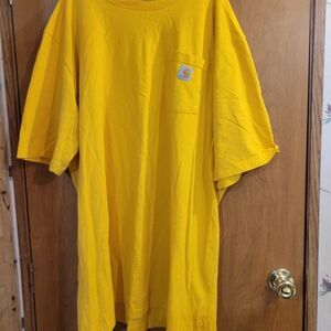 Carhartt Men's Bright Yellow Short Sleeve Tee 3xl Tall